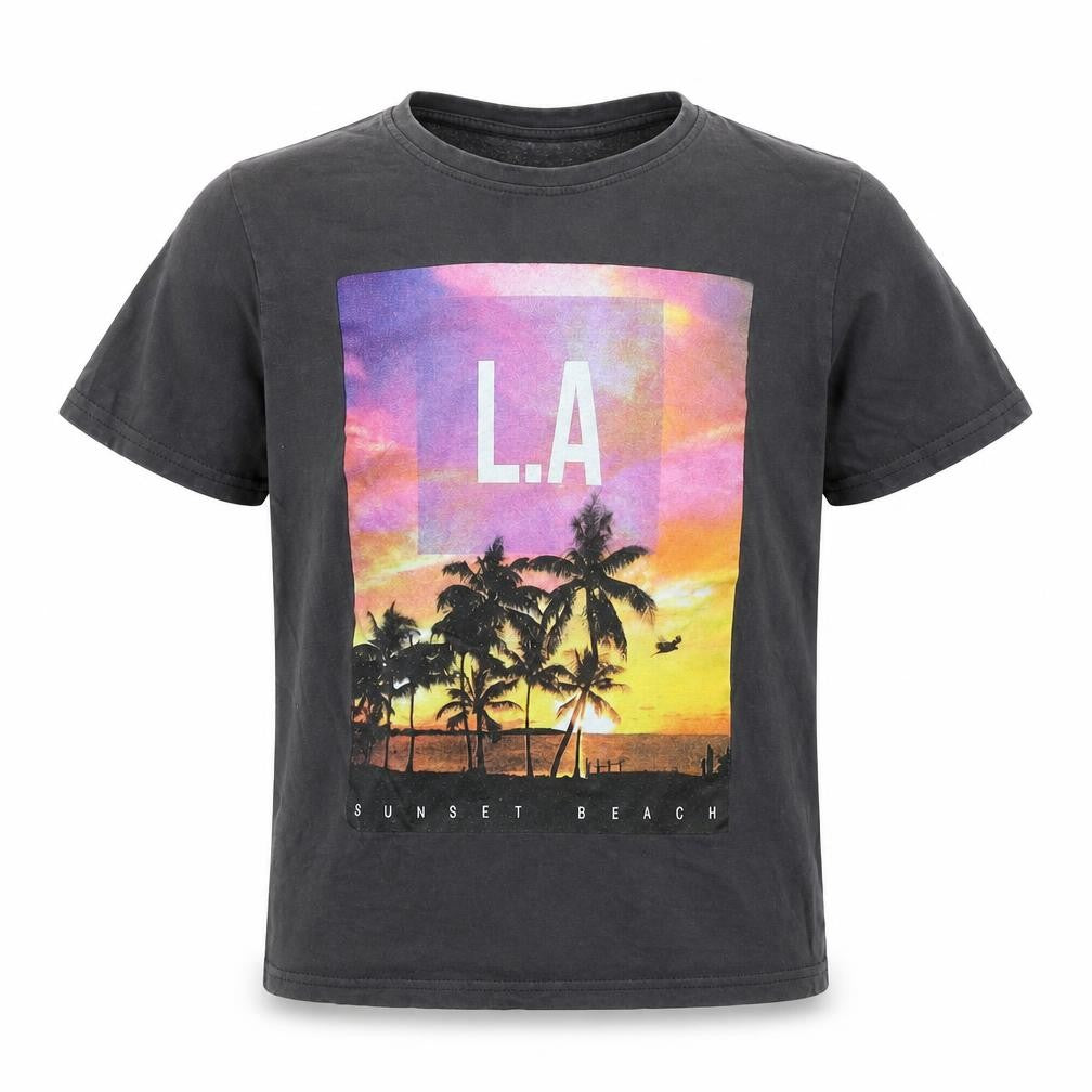 Primark Boys Grey Cotton Basic Casual Size 9-10 Years Round Neck Pullover - LA