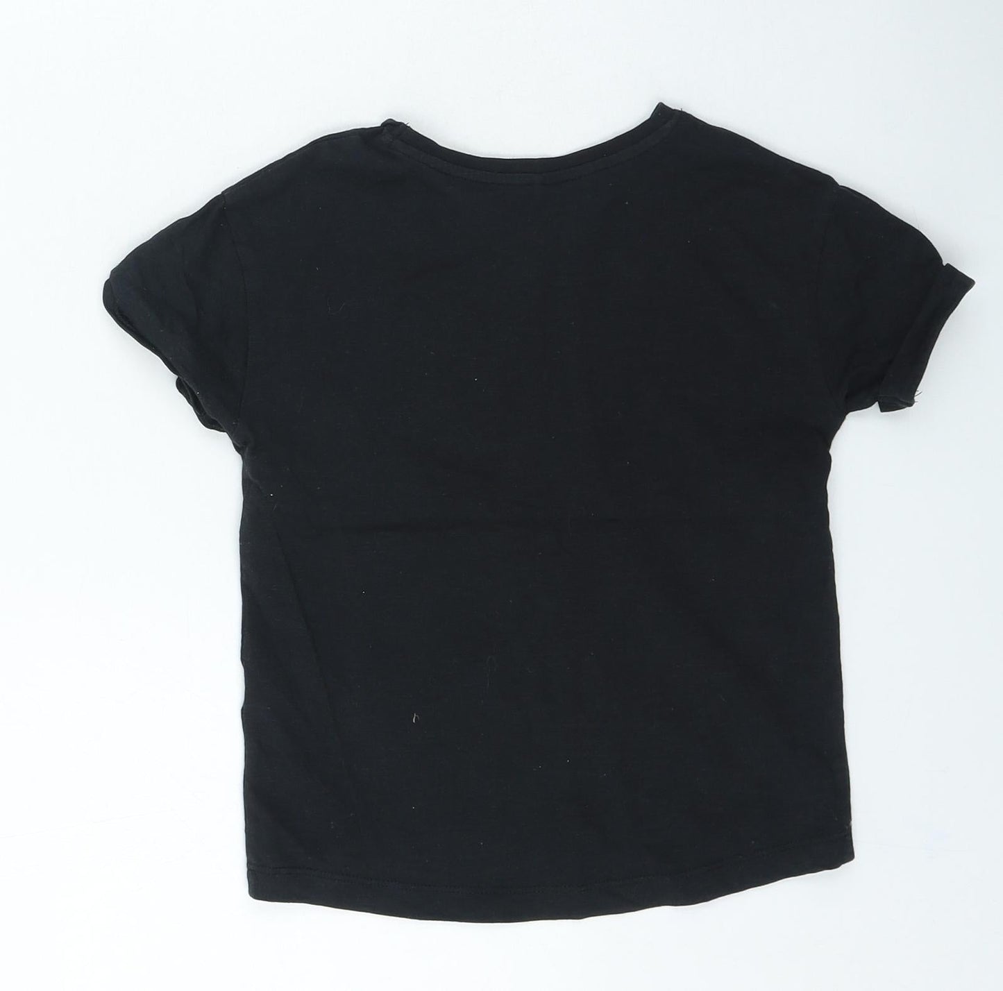 George Boys Black Cotton Basic Casual Size 5-6 Years Round Neck Pullover - Little Bro