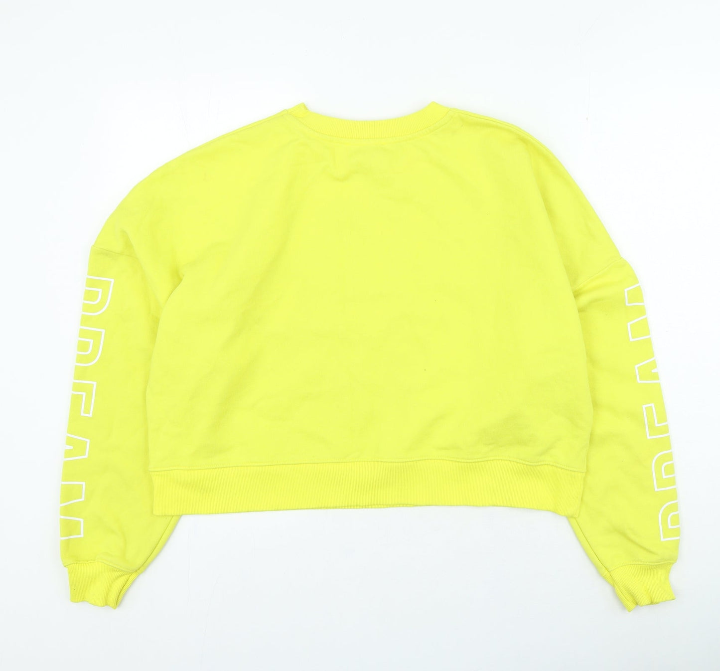 Primark Womens Yellow Polyester Pullover Sweatshirt Size M Pullover