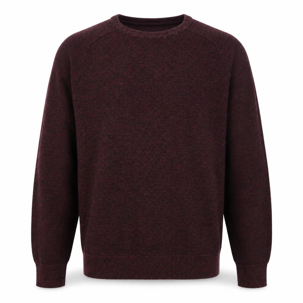 George Mens Purple Round Neck Cotton Pullover Jumper Size M