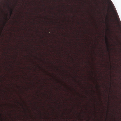 George Mens Purple Round Neck Cotton Pullover Jumper Size M