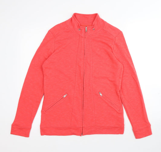 Croft & Barrow Womens Pink Cotton Full Zip Hoodie Size S Zip