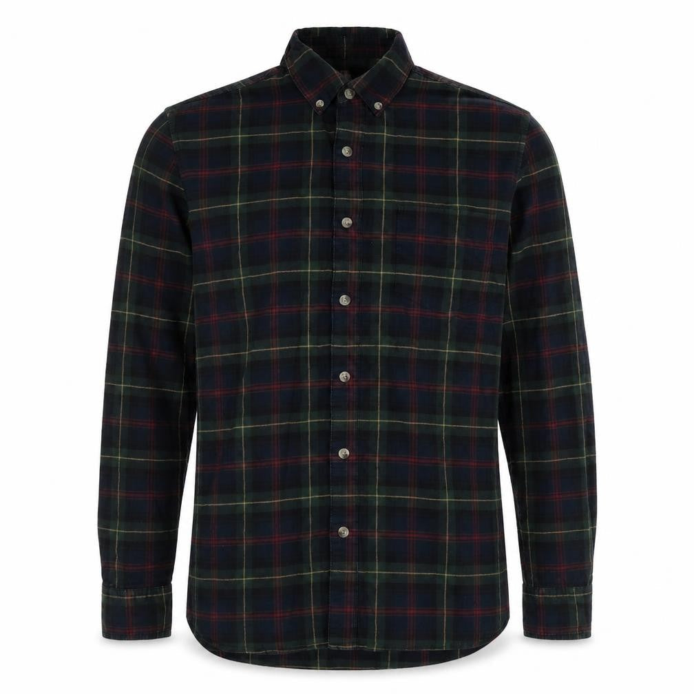 Topman Mens Multicoloured Plaid Cotton Button-Up Size S Collared Button