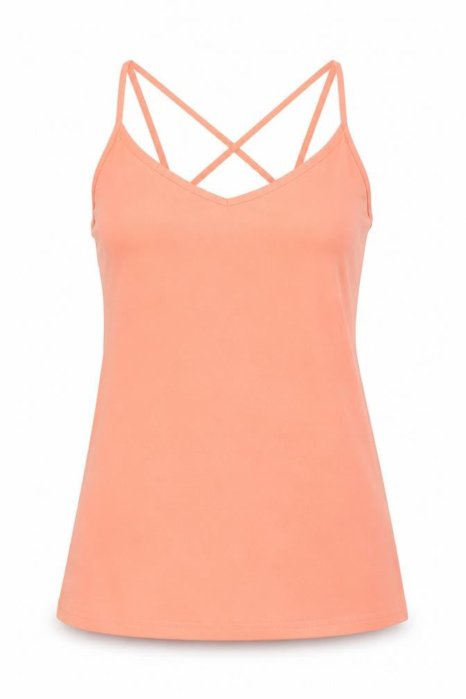 New Look Womens Pink Polyester Basic Tank Size 8 V-Neck