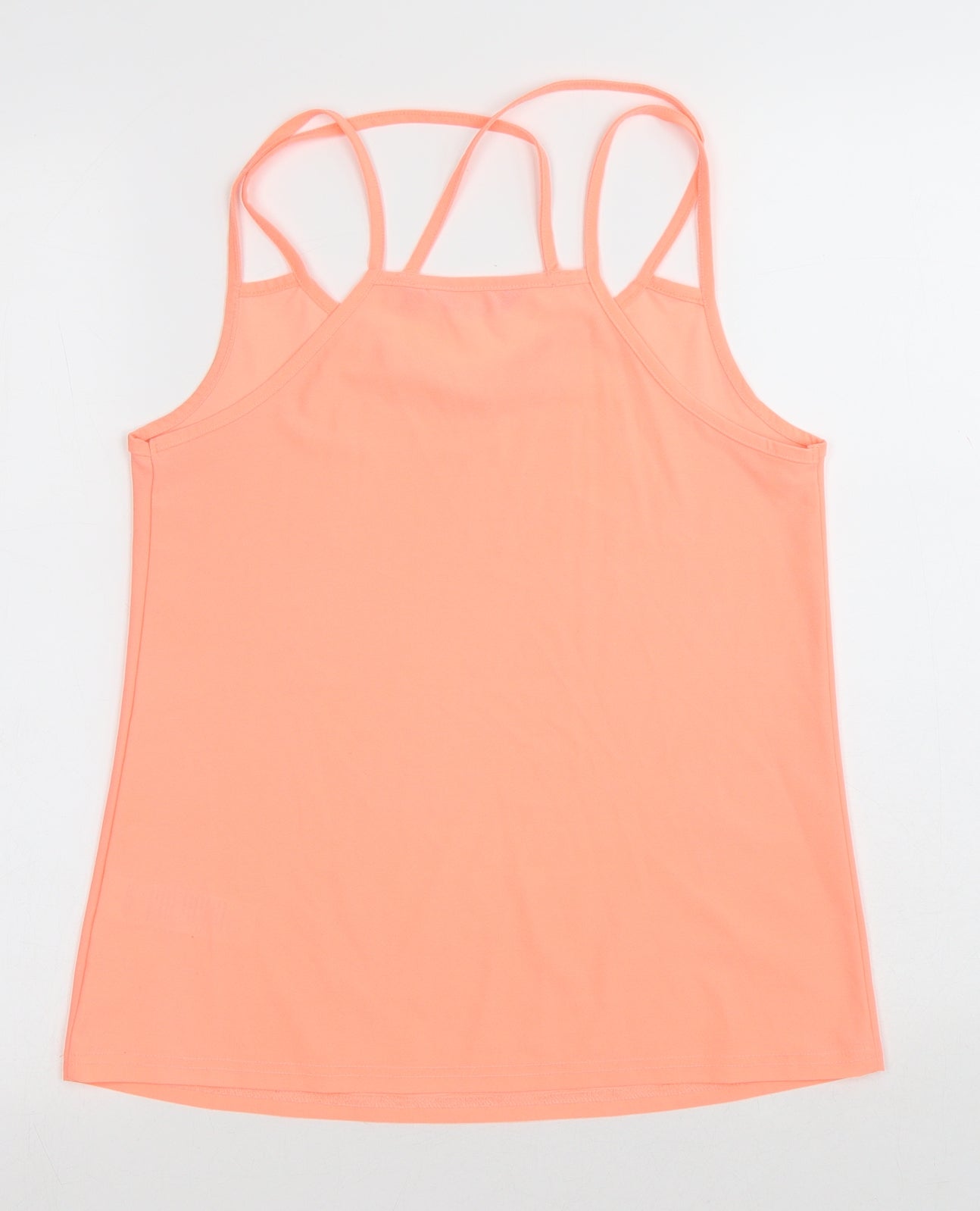 New Look Womens Pink Polyester Basic Tank Size 8 V-Neck