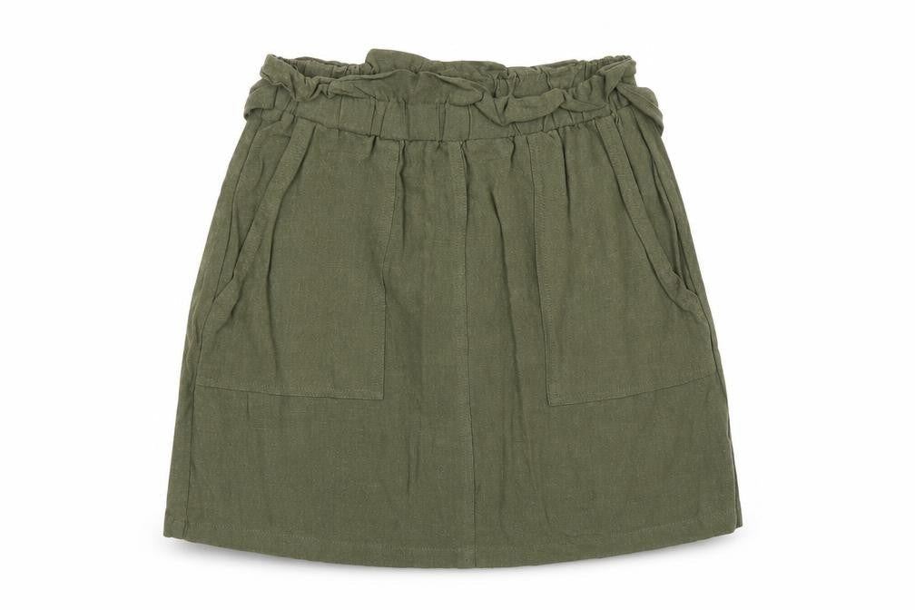 Apricot Womens Green Polyester A-Line Skirt Size 8 Tie