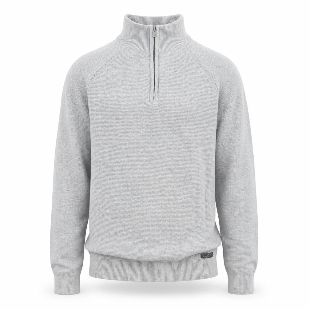 Broken Standards Mens Grey High Neck Cotton Pullover Jumper Size M