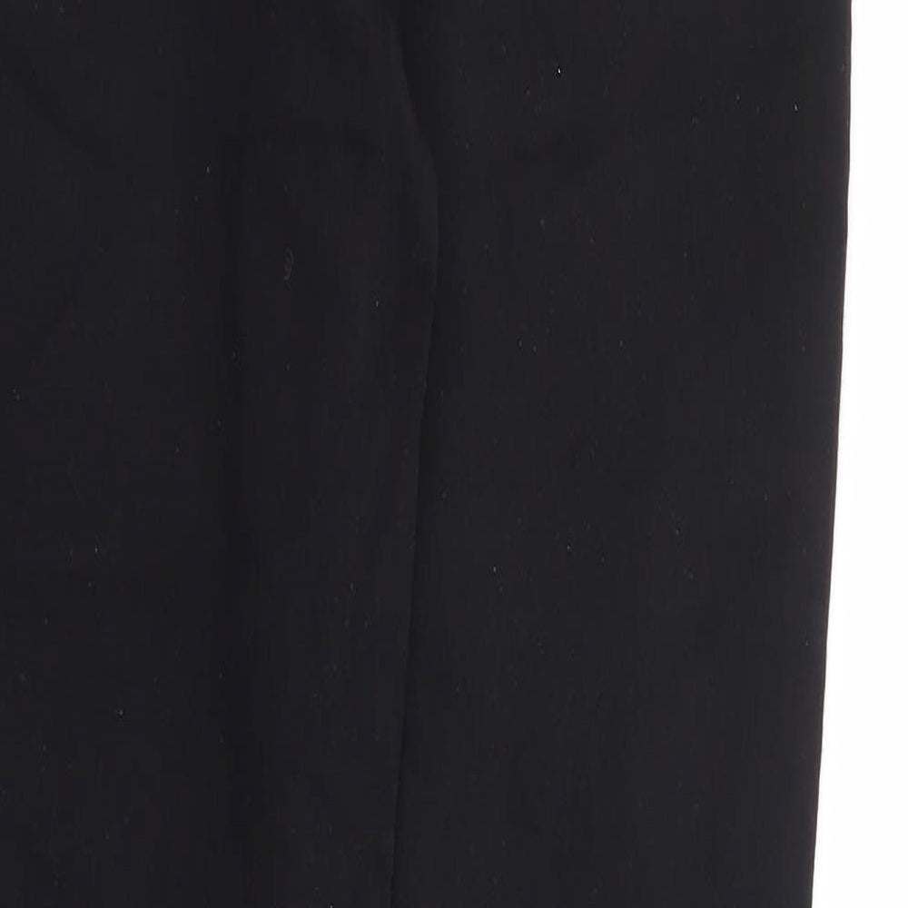 Marks and Spencer Womens Black Cotton Skinny Jeans Size 10 L28 in Extra-Slim Zip
