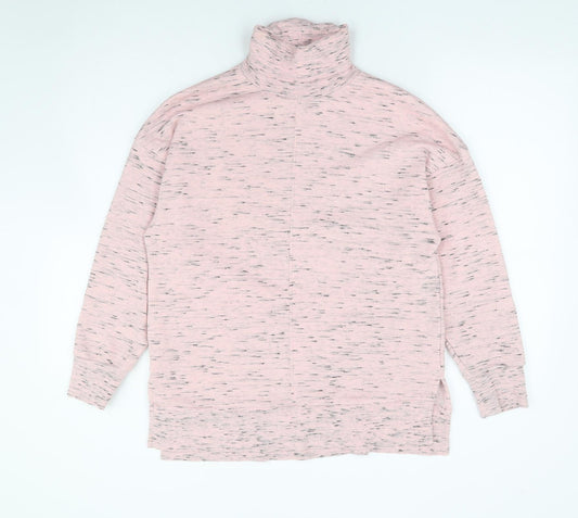 Marks and Spencer Womens Pink Cotton Pullover Sweatshirt Size 12 Pullover
