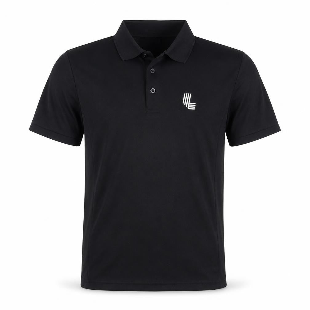 Preworn Mens Black Polyester Polo Size S Collared Pullover