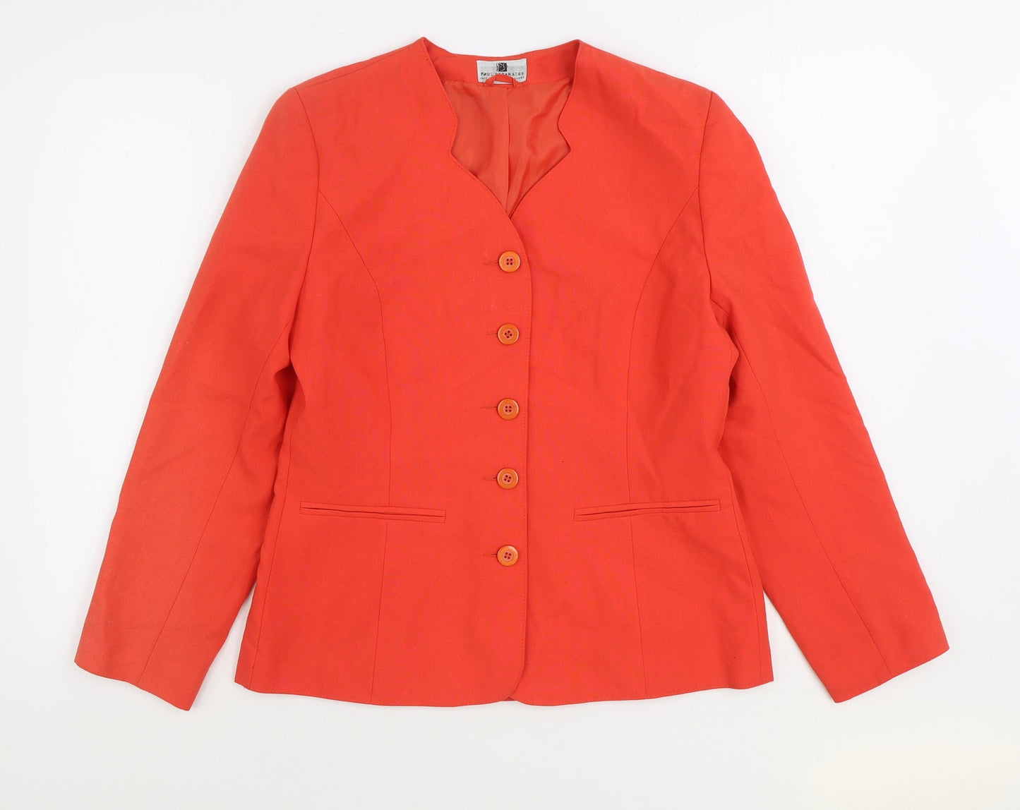 Paul Separates Womens Red Jacket Blazer Size 12 Button
