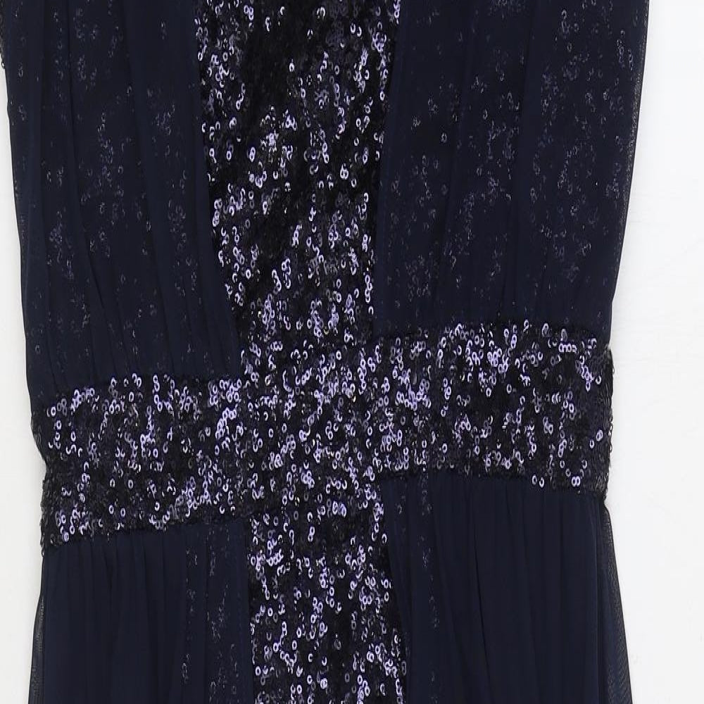 Love Womens Blue Polyester Bodycon Size M Sweetheart Zip
