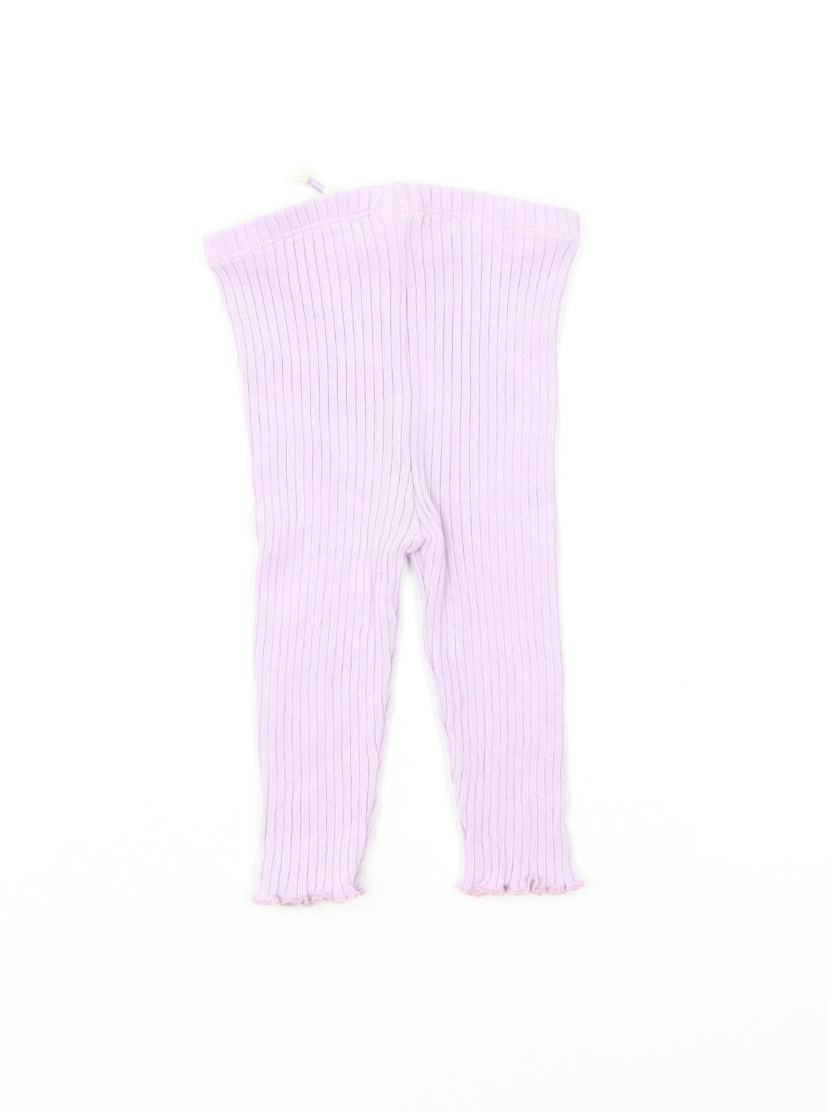 NEXT Girls Purple Cotton Jogger Leggings Size 9-12 Months Drawstring