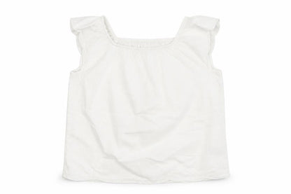 H&M Girls White Cotton Basic Blouse Size 5-6 Years Round Neck Pullover