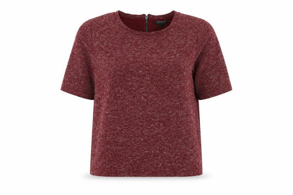 Topshop Womens Red Round Neck Polyester Pullover Jumper Size 12