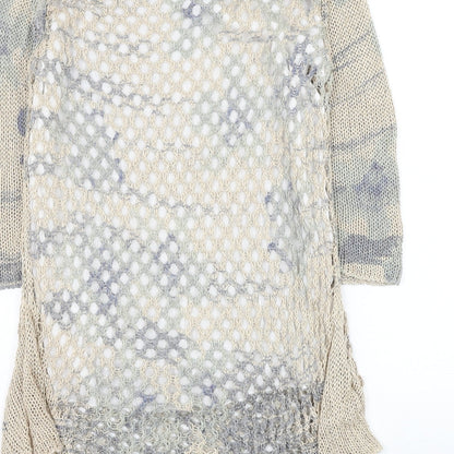 Casamia Womens Multicoloured Geometric Acrylic Basic Blouse Size M Round Neck