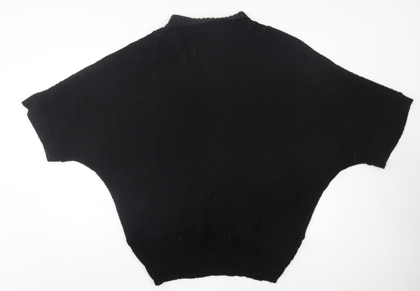 Agenda Womens Black V-Neck Acrylic Cardigan Jumper Size 20