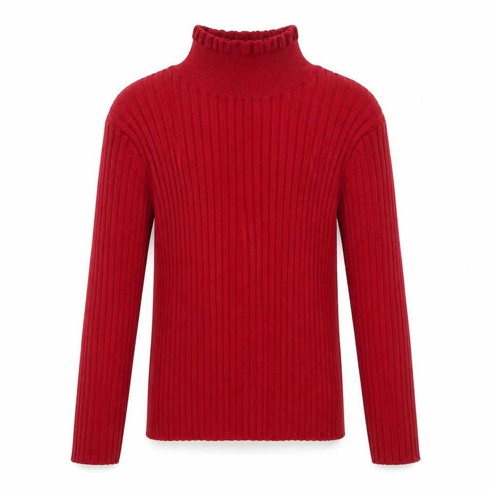 Dunnes Stores Girls Red Polyester Basic Casual Size 8 Years High Neck Pullover