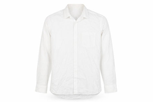 F&F Mens White Polyester Button-Up Size 16 Collared Button