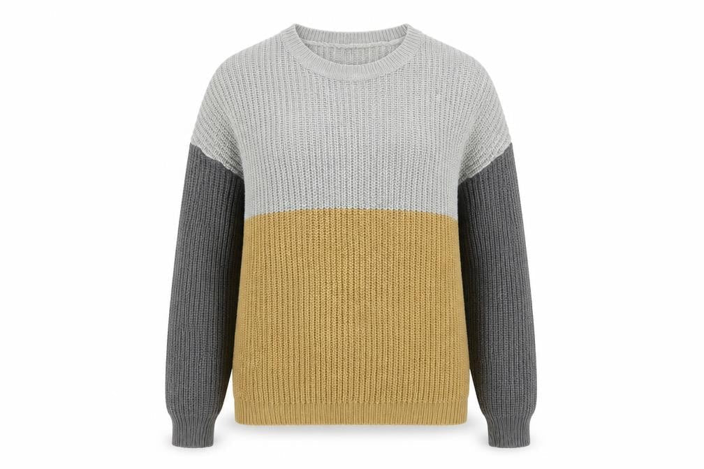 PEP & Co Womens Grey Round Neck Acrylic Pullover Jumper Size L
