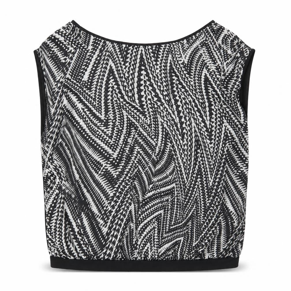 Shop 1 One Womens Black Geometric Polyester Basic Blouse Size L Boat Neck