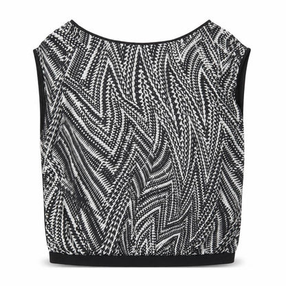 Shop 1 One Womens Black Geometric Polyester Basic Blouse Size L Boat Neck