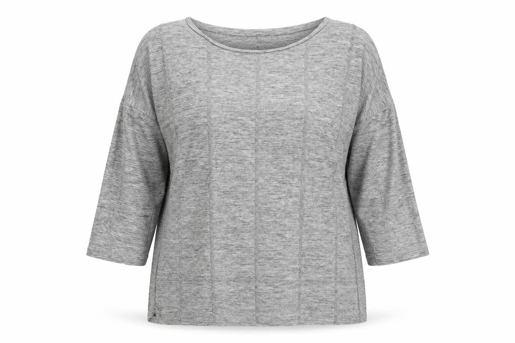 F&F Womens Grey Round Neck Check Polyester Pullover Jumper Size L