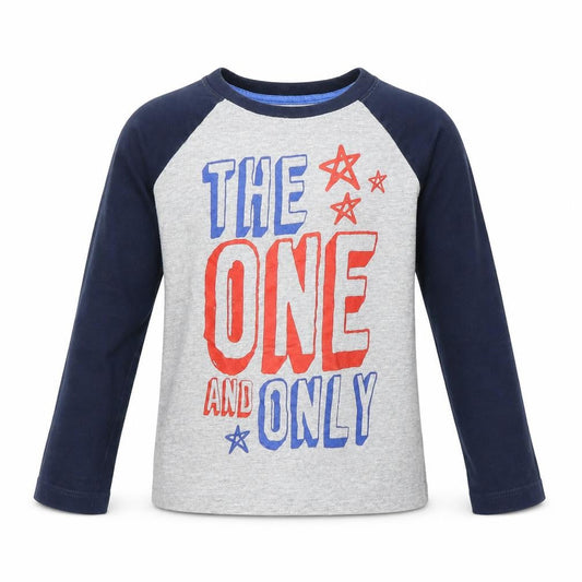 Dunnes Boys Grey Cotton Basic T-Shirt Size 7 Years Round Neck - The One and Only