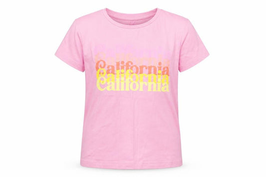 Dunnes Girls Pink Cotton Basic T-Shirt Size 7-8 Years Round Neck - California