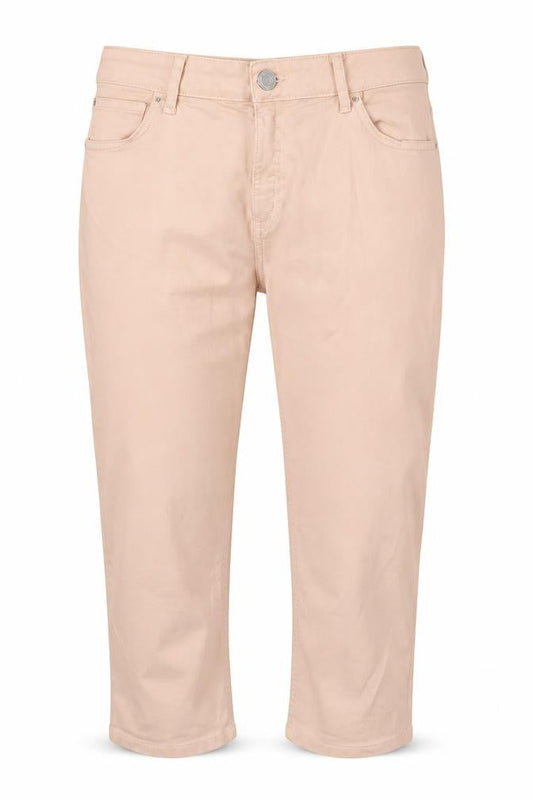 Preworn Womens Pink Cropped Jeans Size 34 in L22 in Regular Button