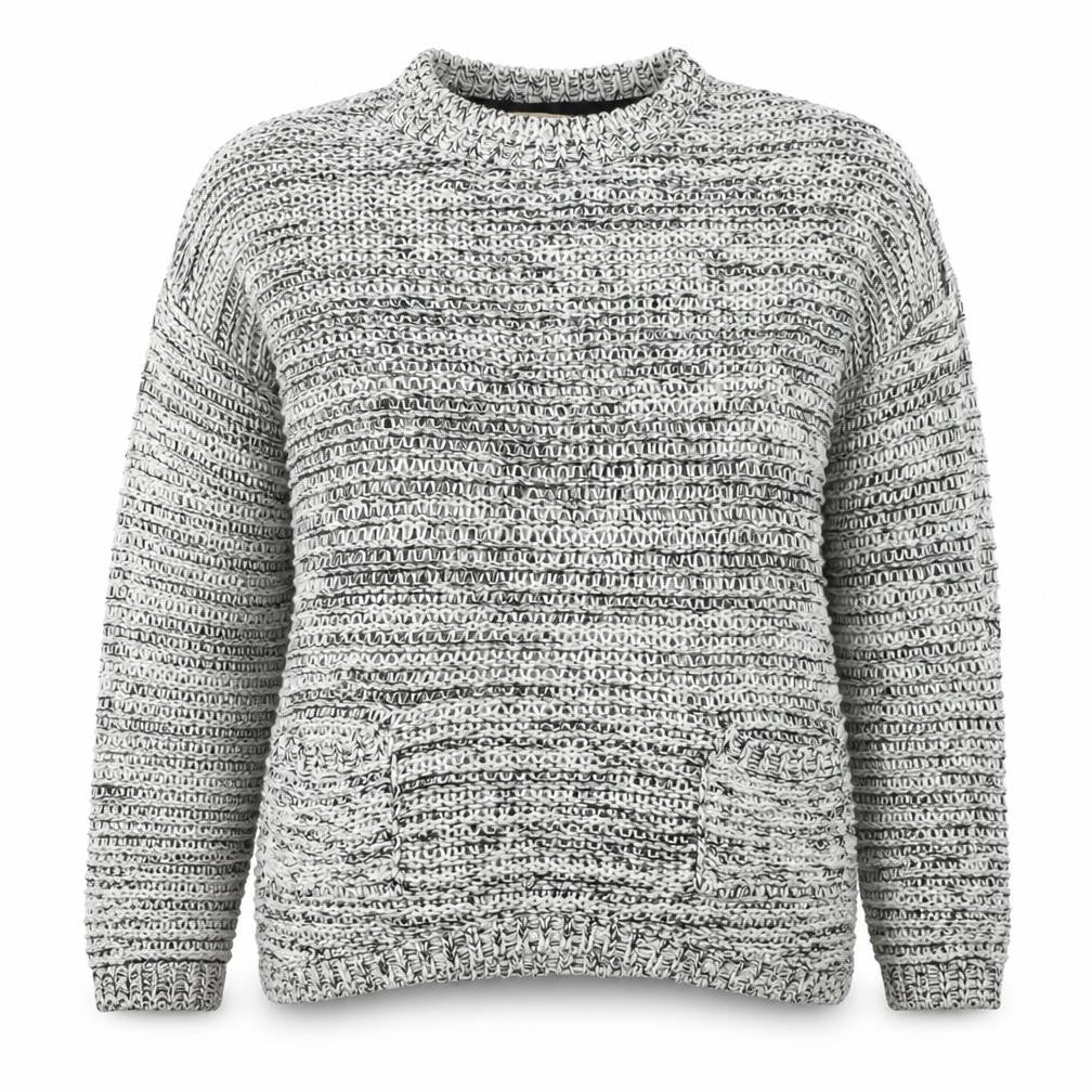 Preworn Womens Grey Round Neck Acrylic Pullover Jumper Size 10