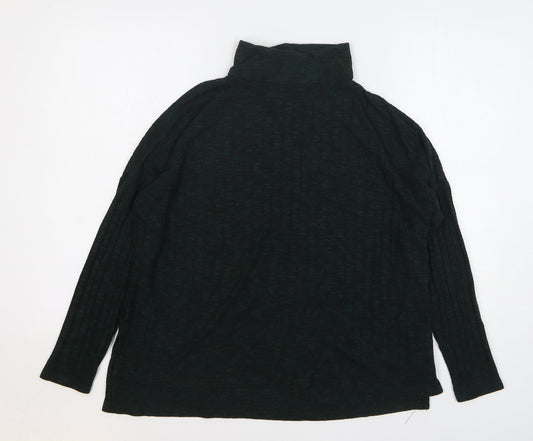 Dorothy Perkins Womens Green Roll Neck Viscose Pullover Jumper Size 12