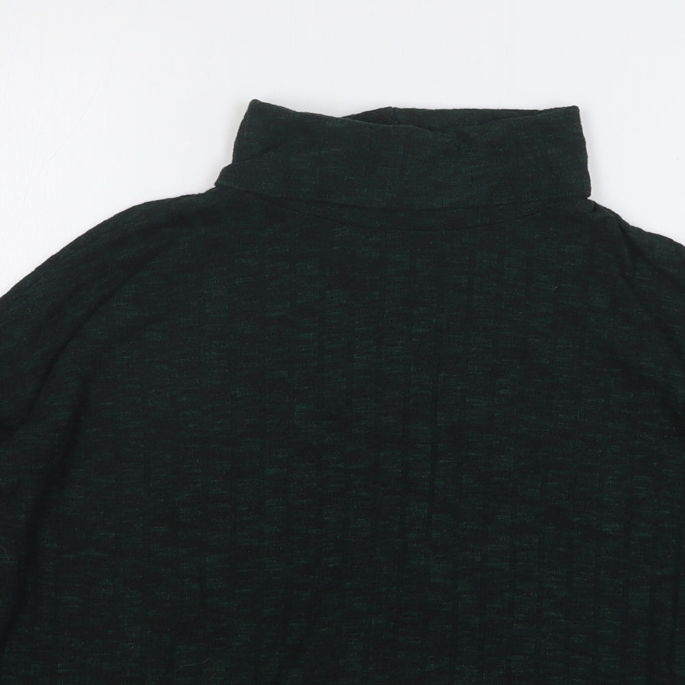 Dorothy Perkins Womens Green Roll Neck Viscose Pullover Jumper Size 12