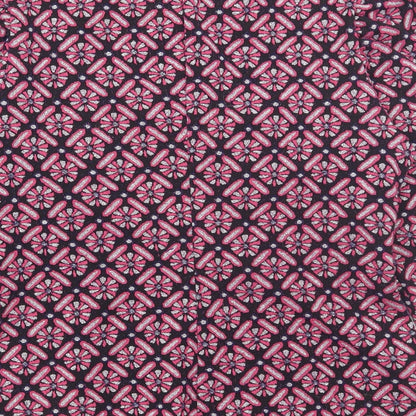 Savida Womens Pink Geometric Polyester Basic T-Shirt Size M Round Neck