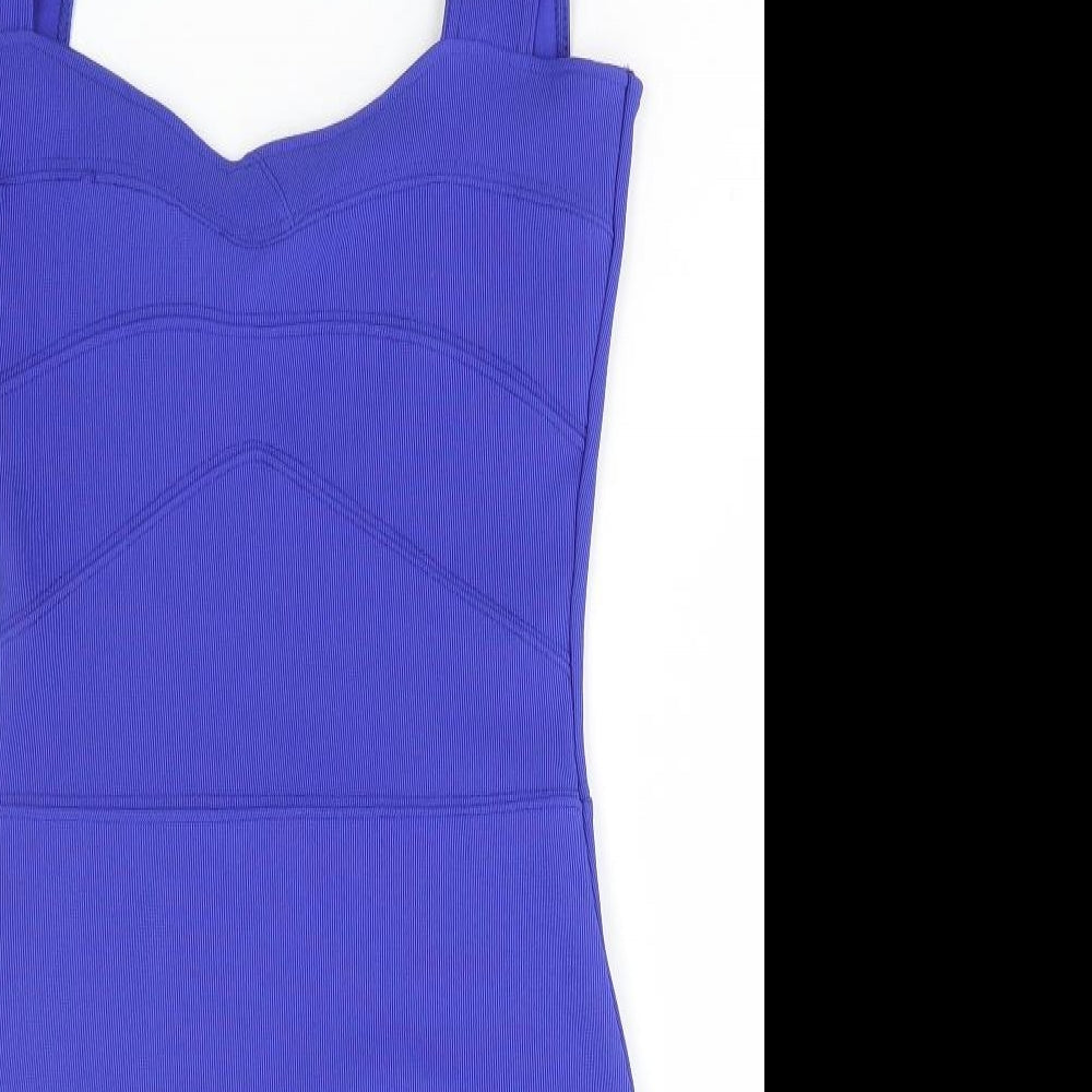 Usco Womens Blue Polyester Bodycon Size 12 Sweetheart Pullover - Estimated Size