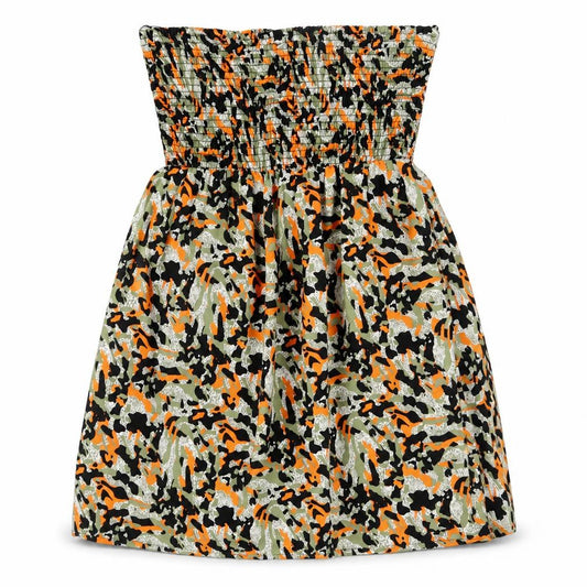 Primark Womens Multicoloured Camouflage Polyester Fit & Flare Size S Off the Shoulder Pullover - Shirred