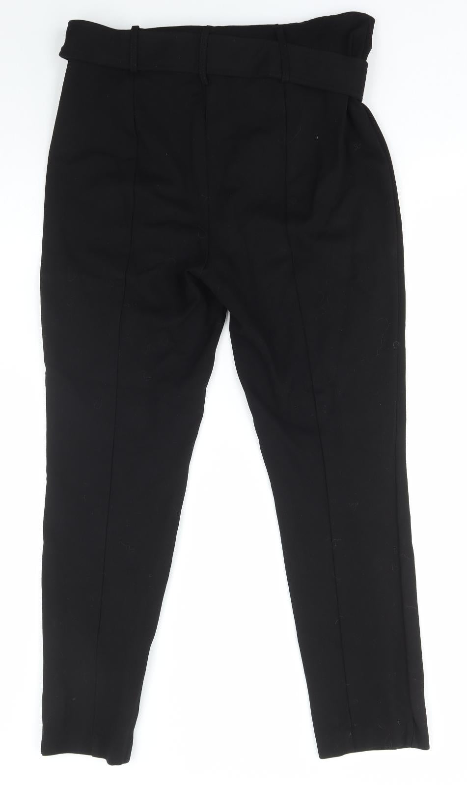 Adrienne Vittadini Womens Black Viscose Trousers Size L L27 in Regular Hook & Eye