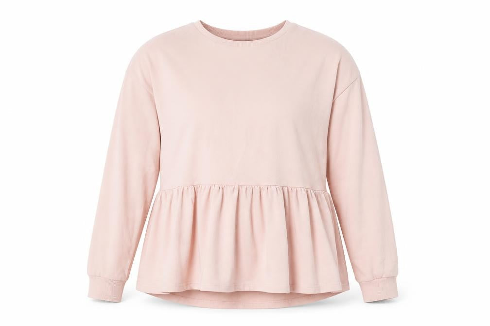 Papaya Womens Pink 100% Cotton Pullover Sweatshirt Size S Pullover - Smock