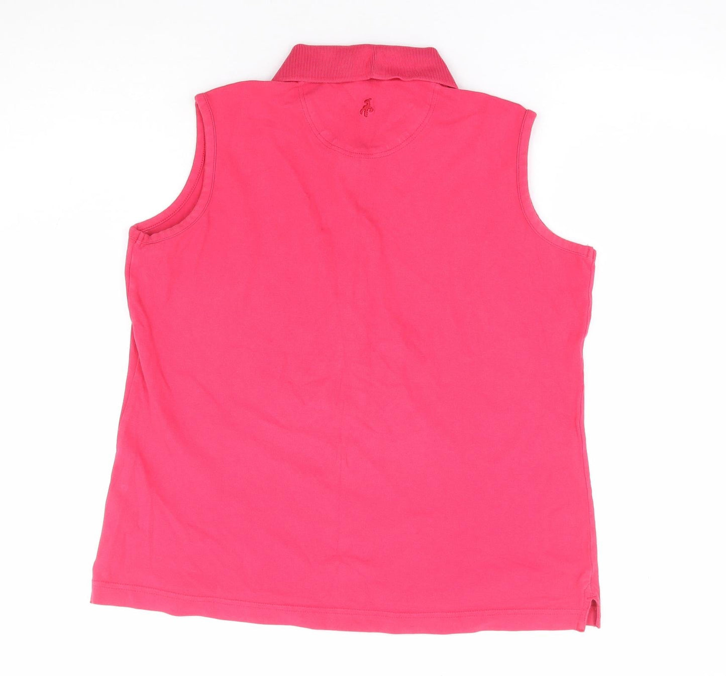 Green Lamb Womens Pink Cotton Basic Polo Size 14 Collared