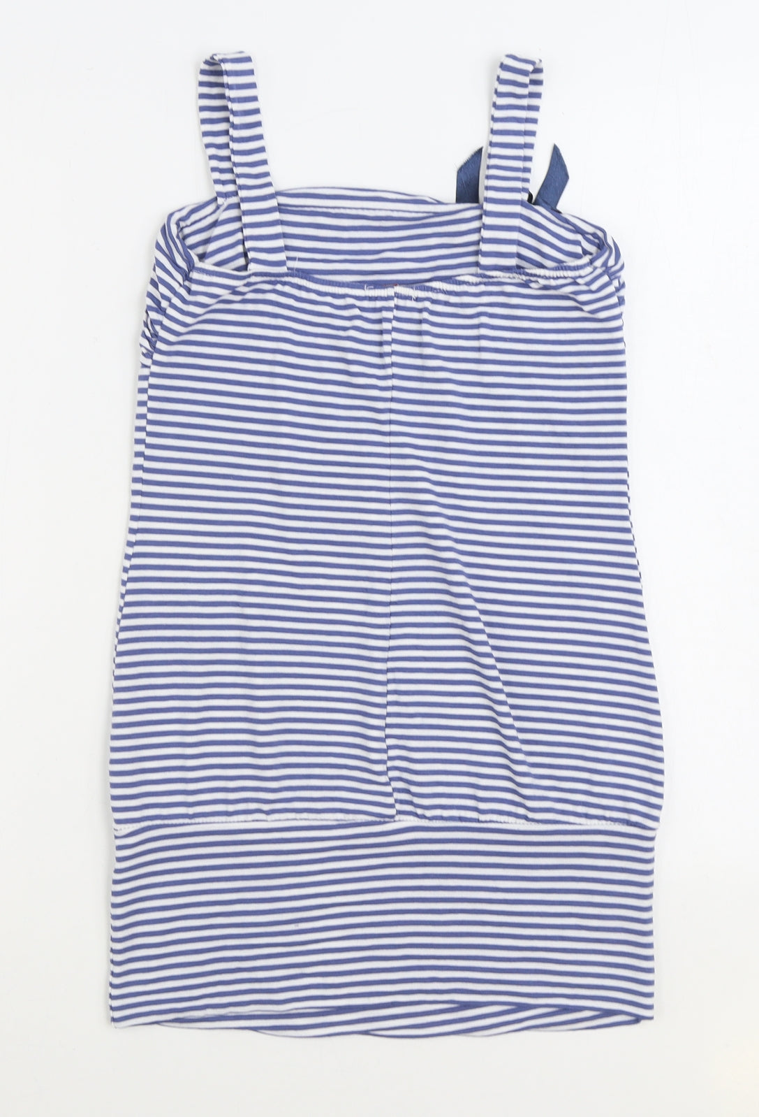 WalG Womens Blue Striped Viscose Tank Dress Size M Square Neck Pullover
