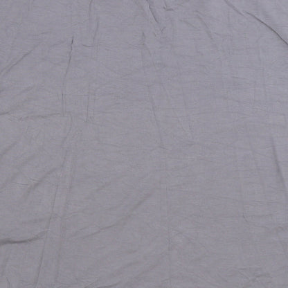Bonmarché Womens Grey Geometric Polyester Basic Blouse Size 14 Round Neck