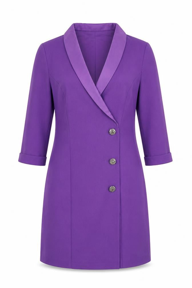 Primark Womens Purple Jacket Blazer Size 12 Button