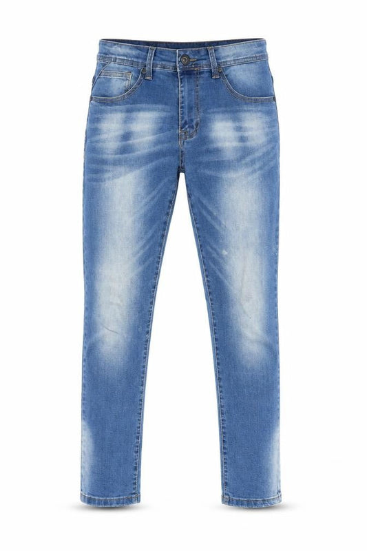 Crosshatch Womens Blue Cotton Skinny Jeans Size 32 L30 in Regular Zip