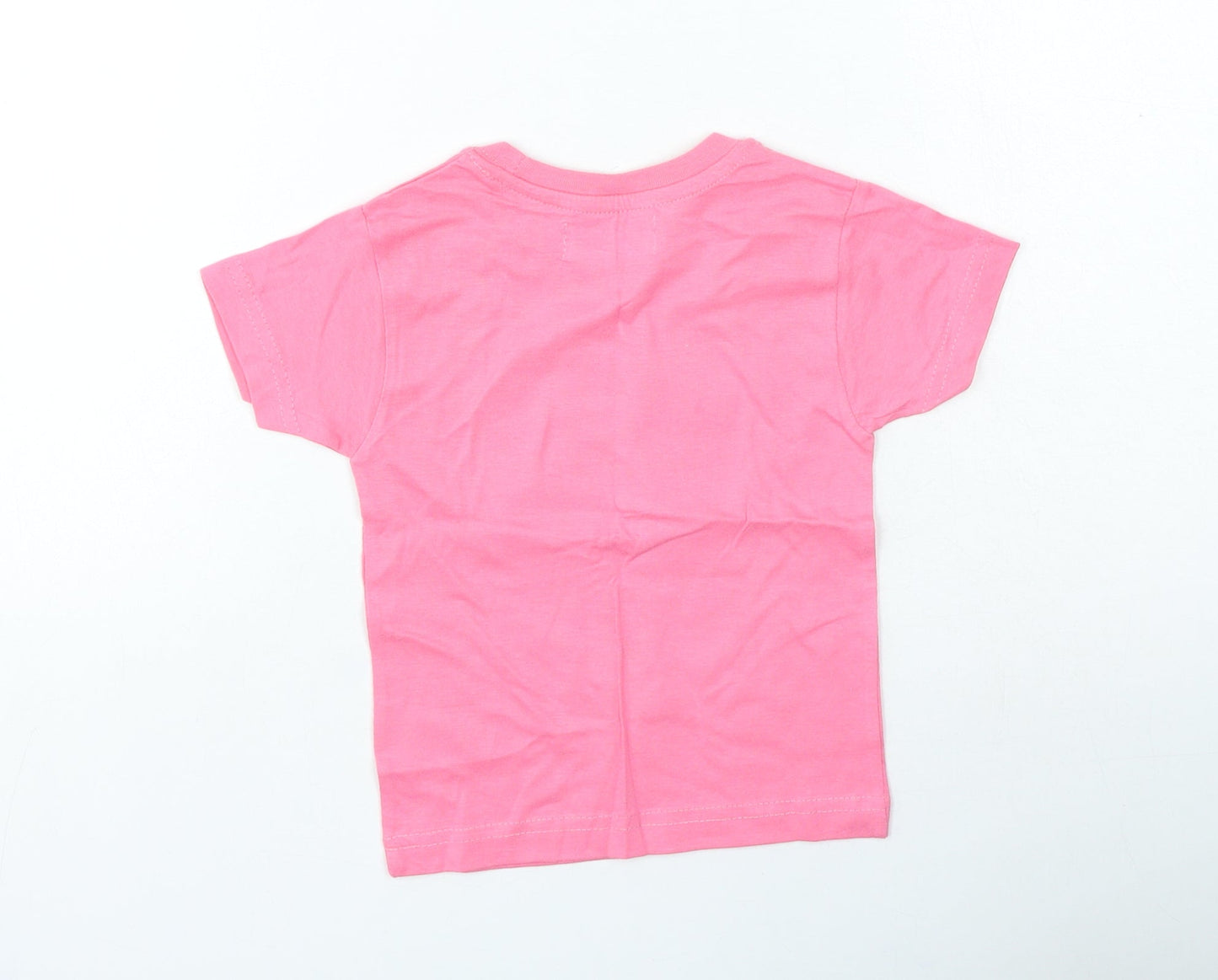 Native world Girls Pink Cotton Basic Casual Size 2 Years Round Neck Pullover - Cat