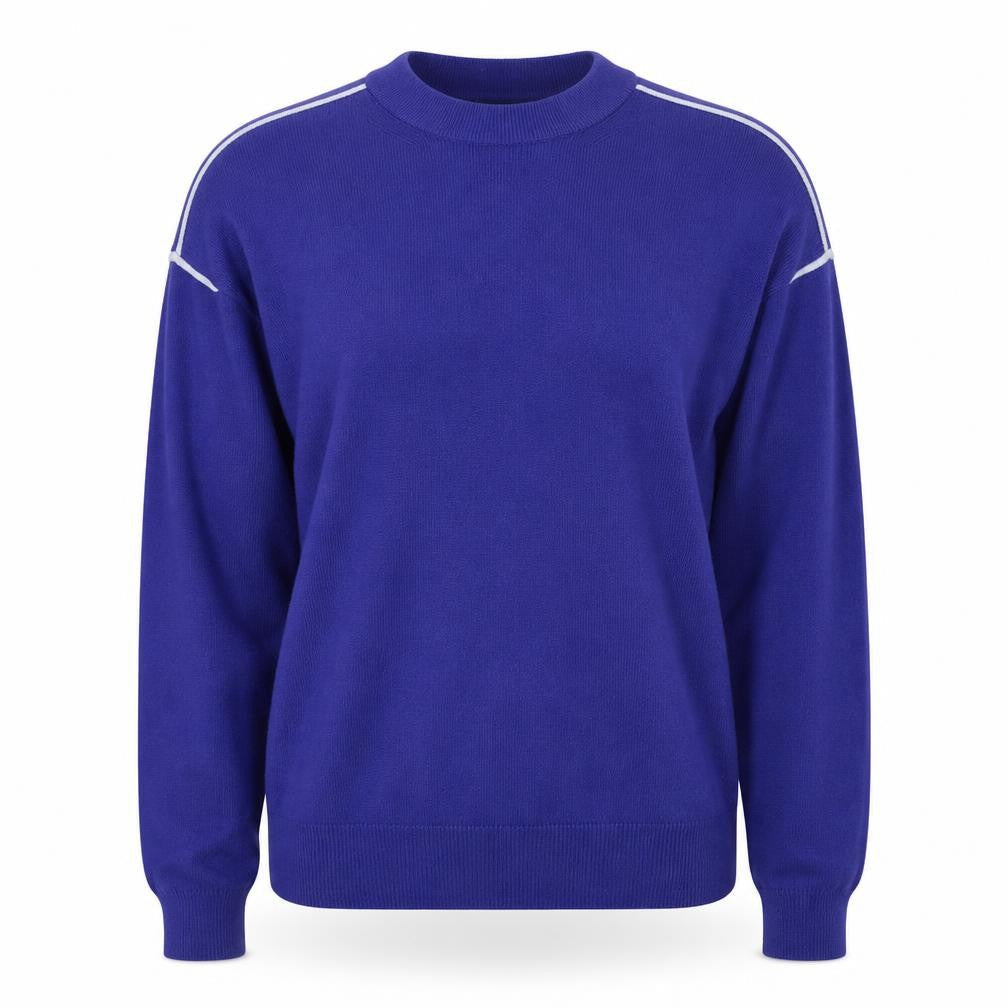 Marks & Spencer Womens Purple Round Neck Viscose Pullover Jumper Size L