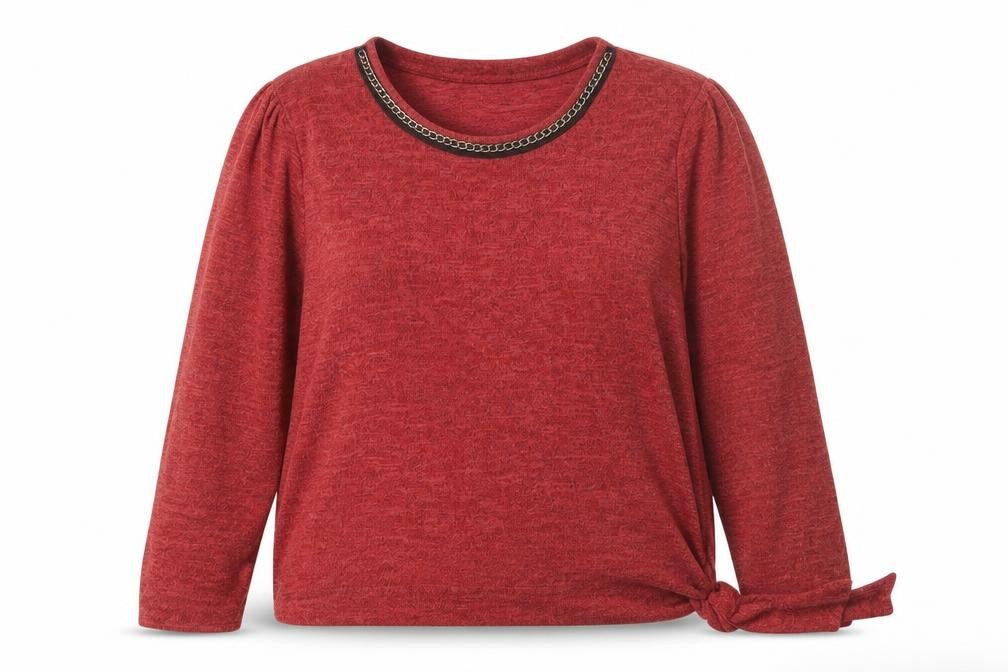 Klass Womens Orange Round Neck Viscose Pullover Jumper Size XL