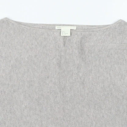 H&M Womens Beige Round Neck Polyester Pullover Jumper Size S