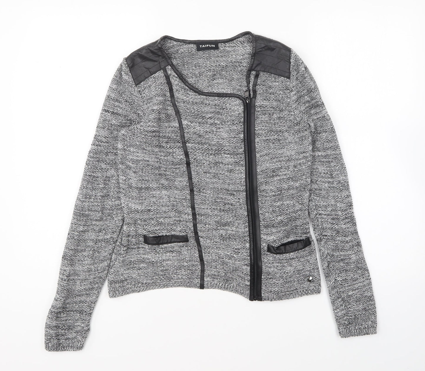 Taifun Womens Grey Jacket Size 10 Zip