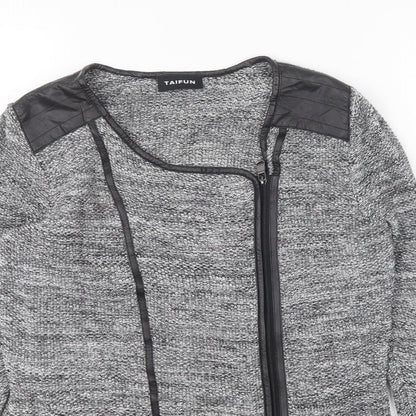 Taifun Womens Grey Jacket Size 10 Zip