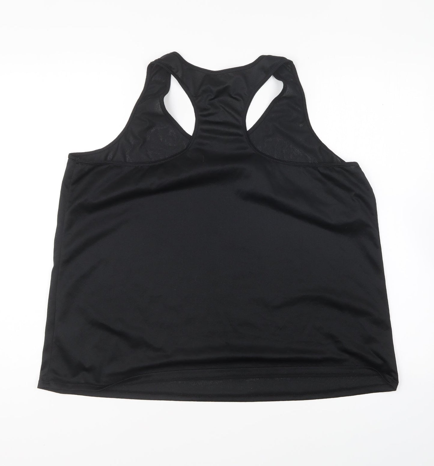 Matalan Womens Black Polyester Basic Tank Size XL Round Neck Pullover